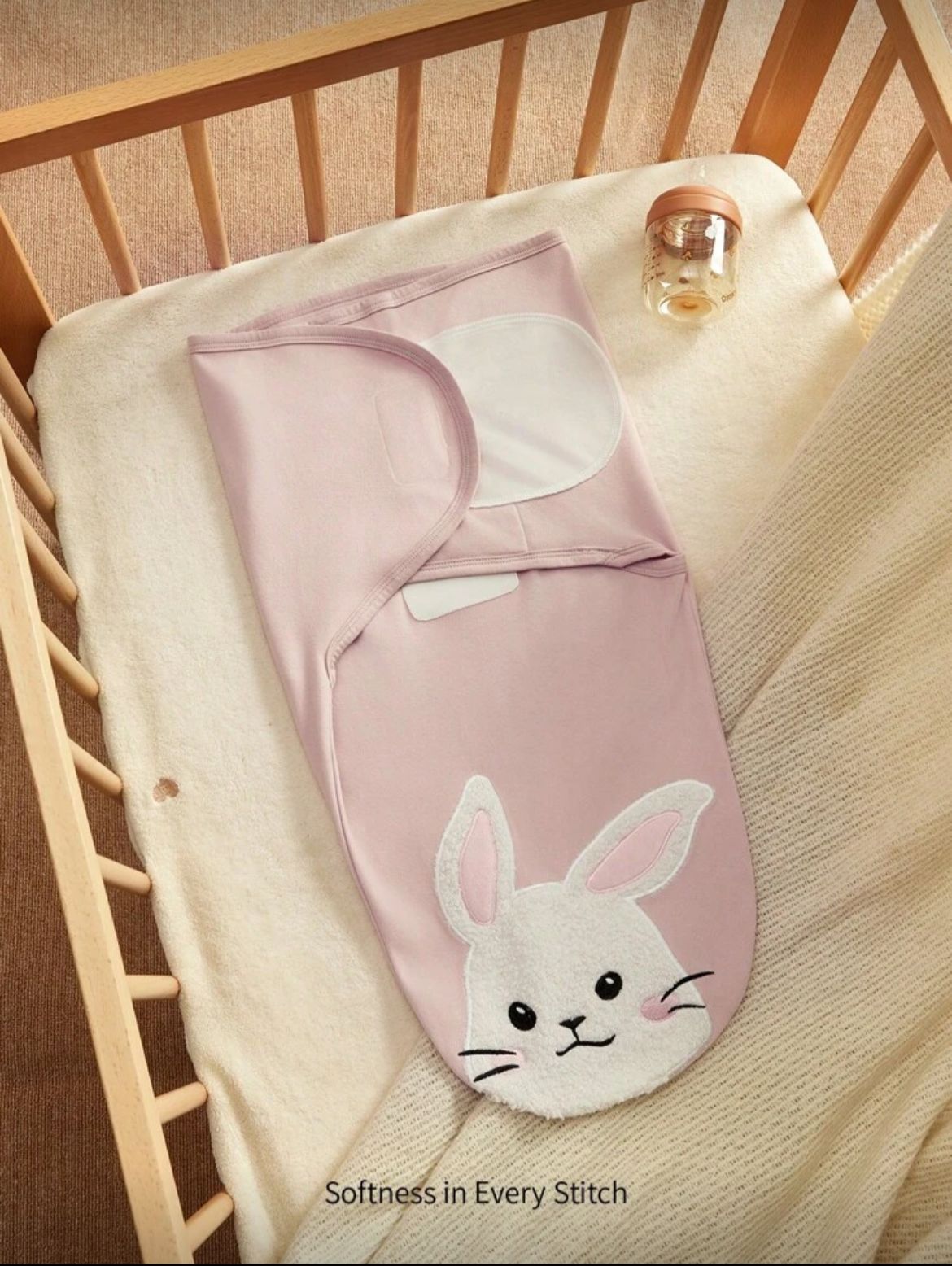 Saco de dormir macio e confortável com tecido delicado para a pele do bebê