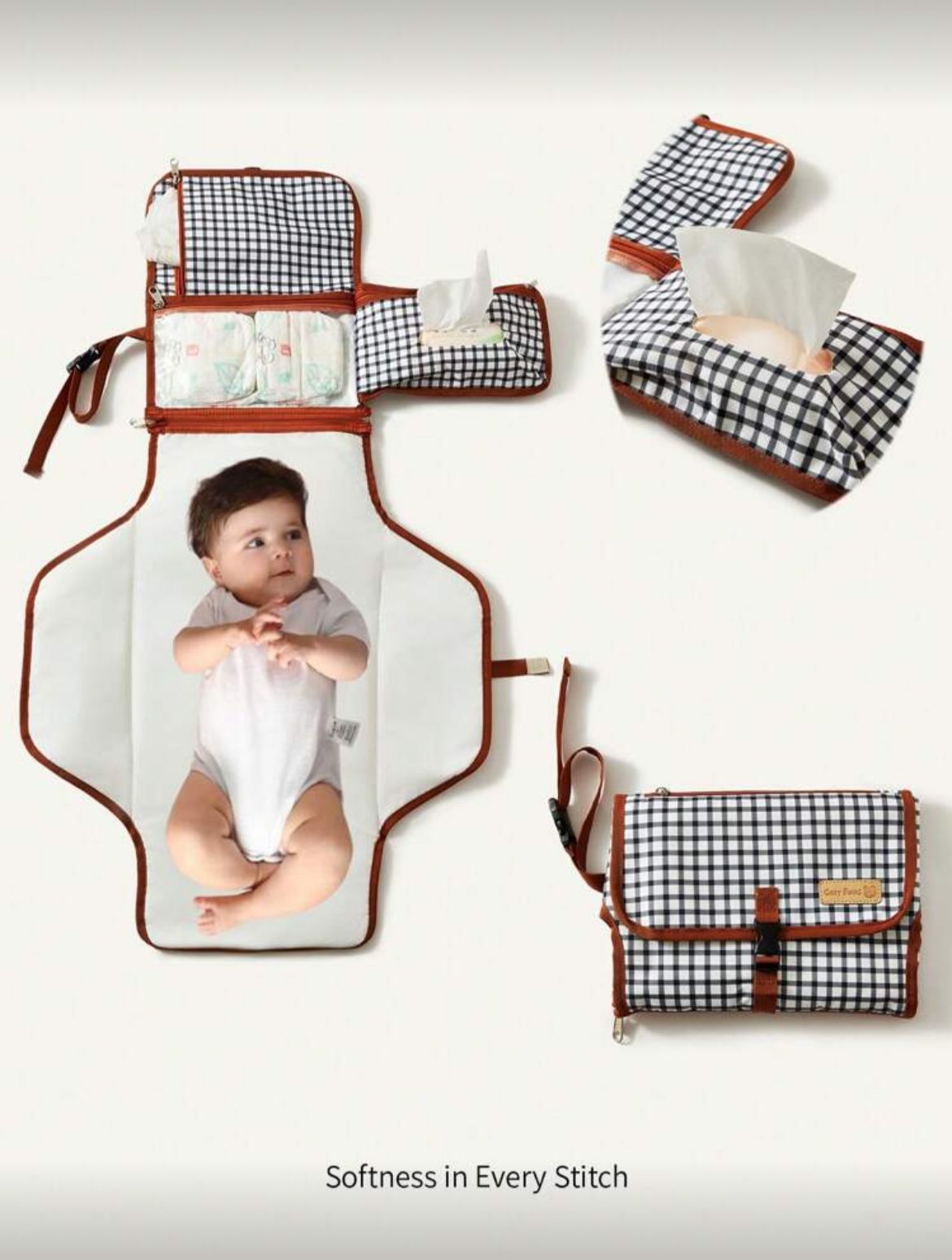 Trocador portátil impermeável e dobrável, perfeito para passeios e viagens