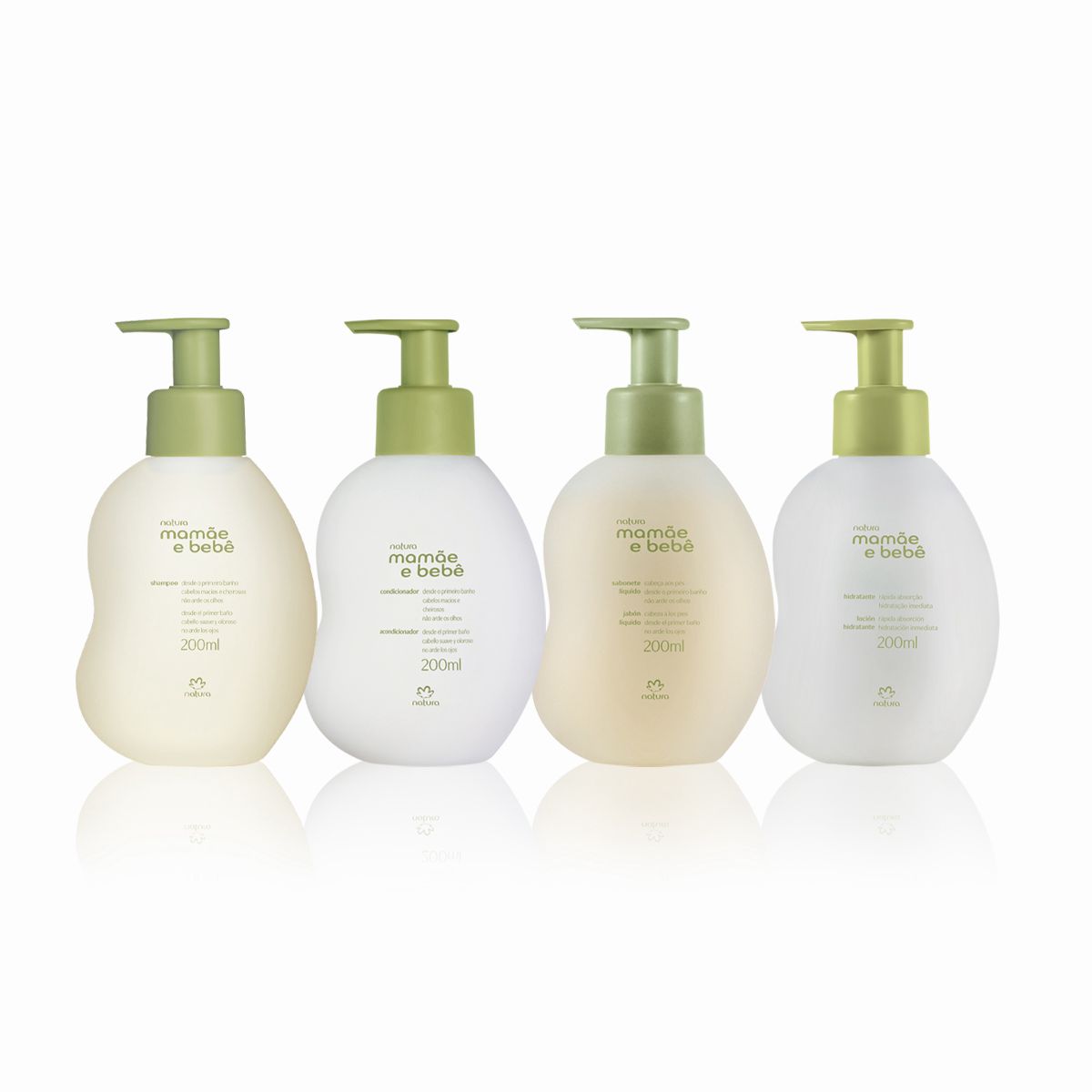 Kit Natura com shampoo, condicionador, sabonete líquido e hidratante para cuidado completo